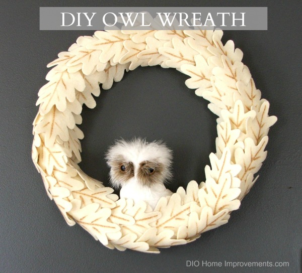 DIY Anthropologie Knockoff Owl Wreath