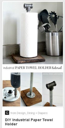 DIY Industrial Paper Towel Holder